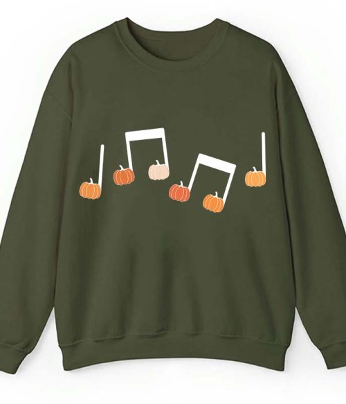 Musical Notation Halloween Pumpkin Teacher Sweatshirt