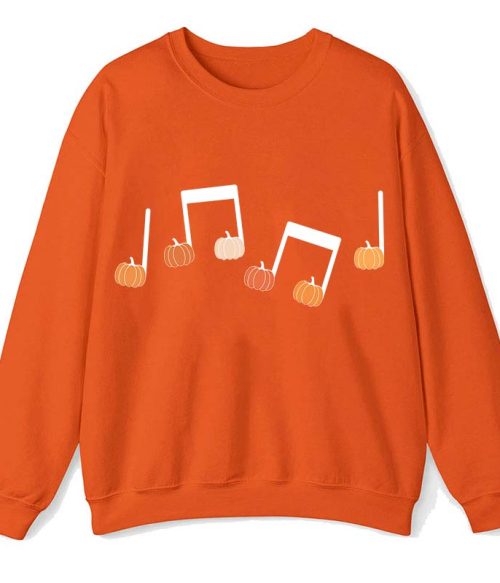 Musical Notation Halloween Pumpkin Teacher Sweatshirt