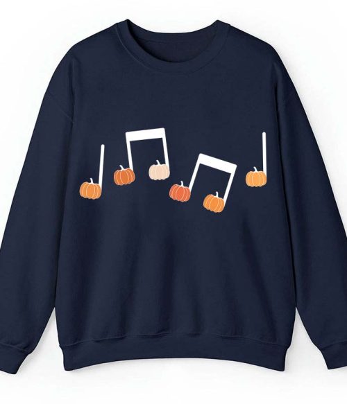 Musical Notation Halloween Pumpkin Teacher Sweatshirt
