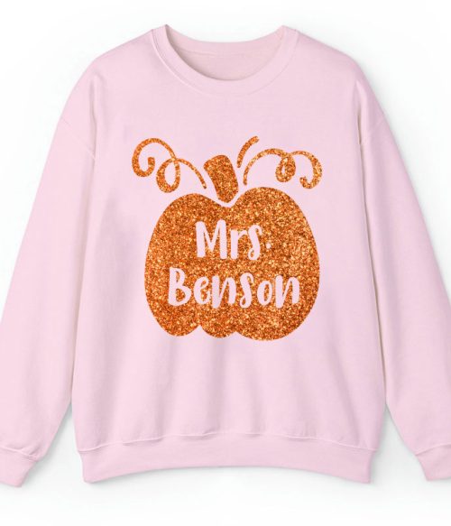 Personalized Halloween Pumpkins Teacher Sweatshirt