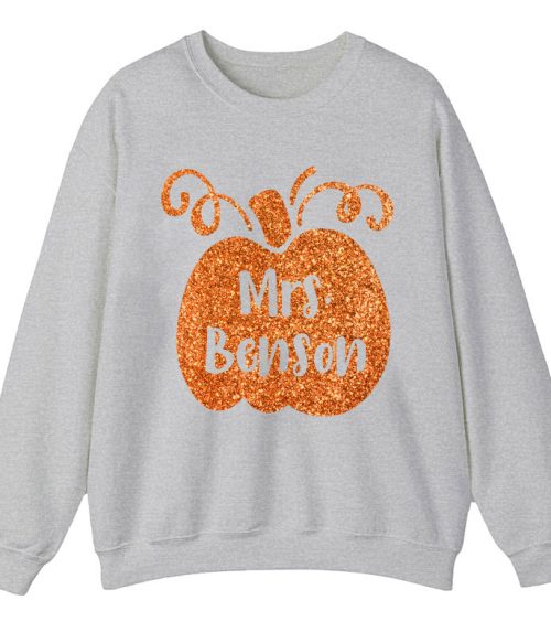 Personalized Halloween Pumpkins Teacher Sweatshirt