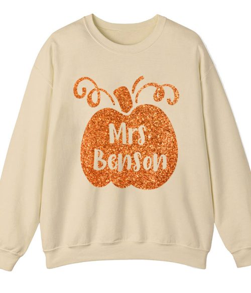 Personalized Halloween Pumpkins Teacher Sweatshirt