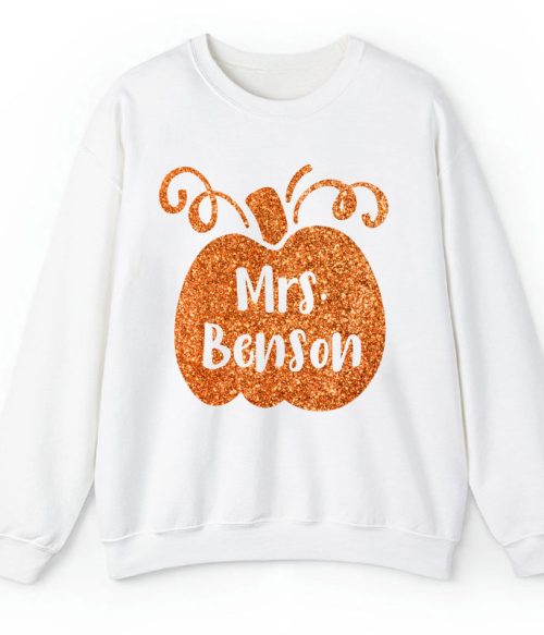 Personalized Halloween Pumpkins Teacher Sweatshirt