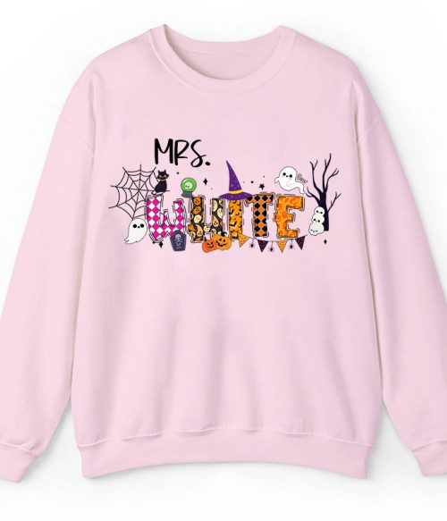 Personalized Name Happy Halloween Teacher Sweatshirt
