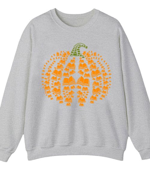 Halloween Pumpkins And Books Teacher Sweatshirt