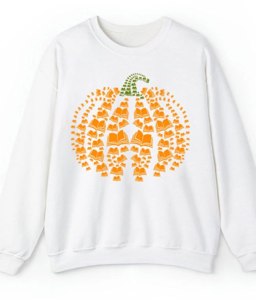 Halloween Pumpkins And Books Teacher Sweatshirt