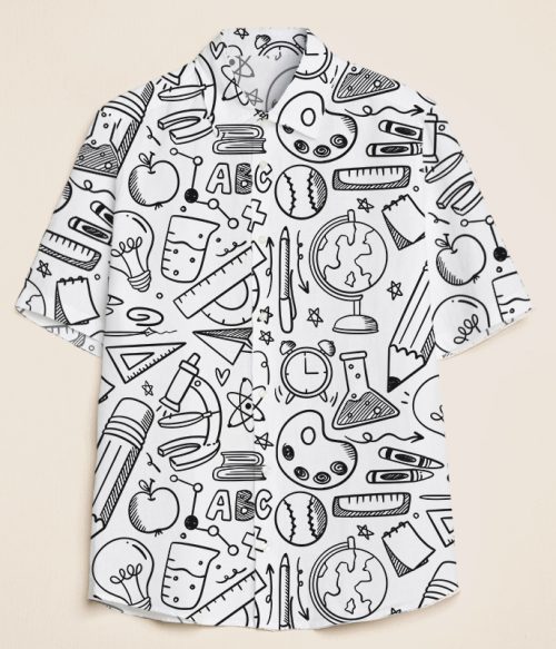 Stick Figure Teaching Supplies Teacher Short Sleeve Shirt