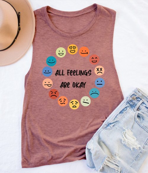 All Feelings Are Okay Teacher Tank Top