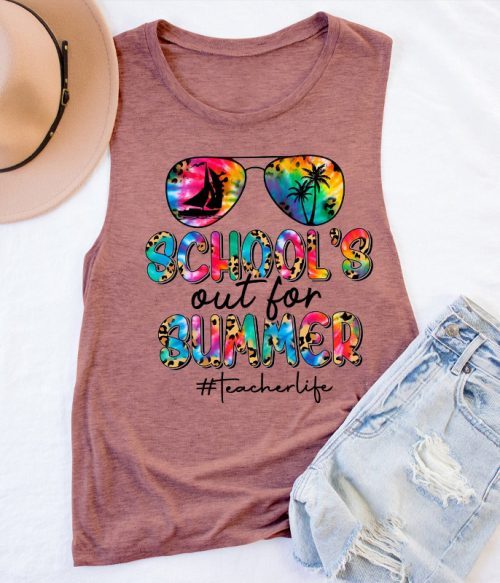 Schools Out For Summer Teacher Tank Top