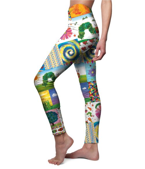 Garden Trip With Caterpillars Teacher Yoga Leggings