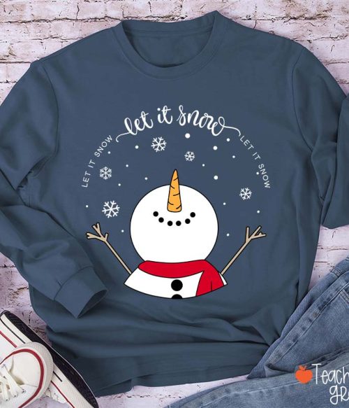 Let It Snow Teacher Long Sleeve T-Shirt