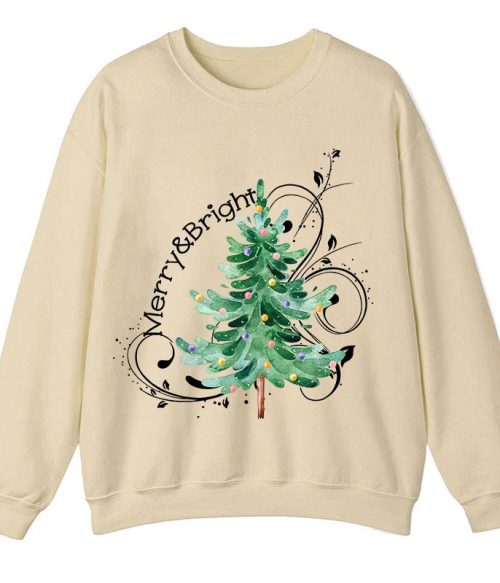 Merry And Bright Christmas Teacher Sweatshirt