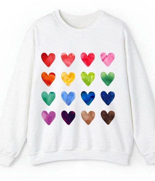 Colorful Love Combination Teacher Sweatshirt