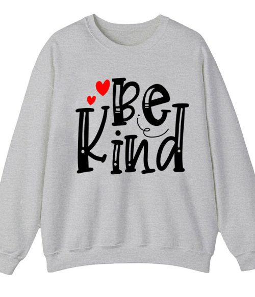 Be Kind Red Heart Teacher Sweatshirt