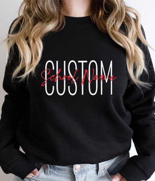 Personalized Color Text Teacher Sweatshirt