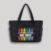 Personalized Pencil Crayon Teacher Puffy Tote Bag