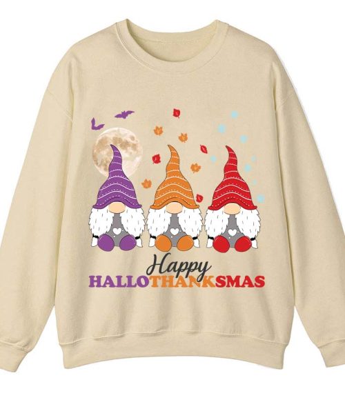 Happy Hallothanksmas Teacher Sweatshirt