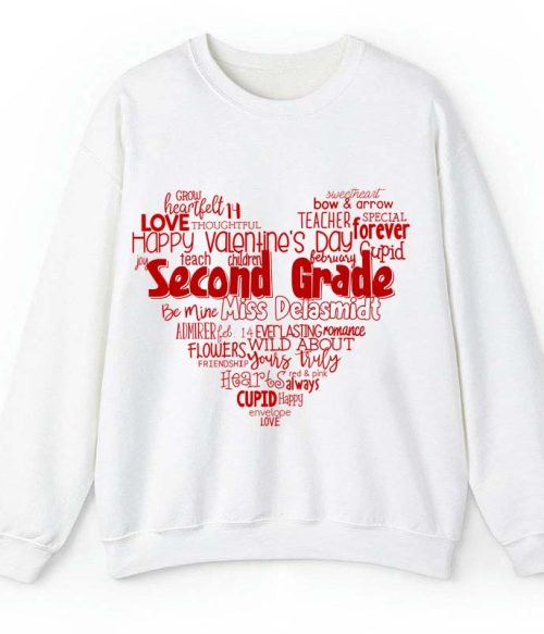 Personalized Teacher's Valentine's Day Teacher Sweatshirt