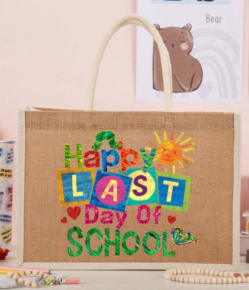 Summer Happy Last Day Of School Teacher Jute Bag