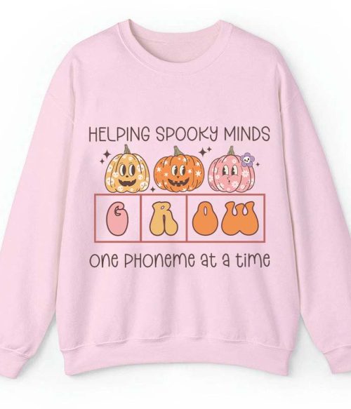 Helping Spooky Minds Grow Teacher Sweatshirt