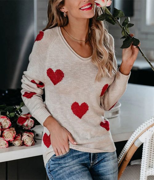 Oversize Love V-neck Sweater