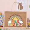 Personalized Name It's A Beautiful Day For Learning Teacher Jute Bag