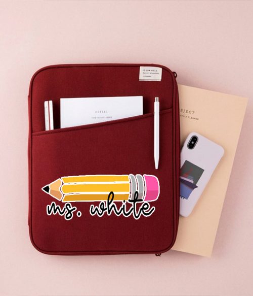 Personalized Pencil Teacher 13 MacBook Case