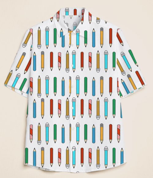 Colored Pencil Teacher Short Sleeve Shirt