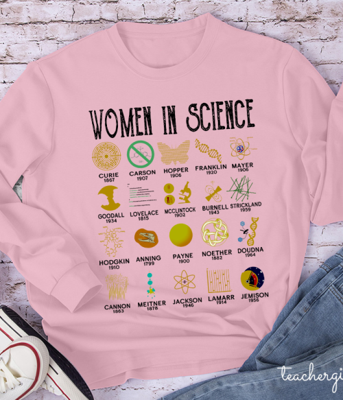 Smart Women In Science Teacher Long Sleeve T-Shirt