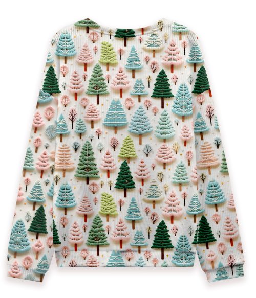 Christmas Tree Teacher Cable Knit Sweatshirt