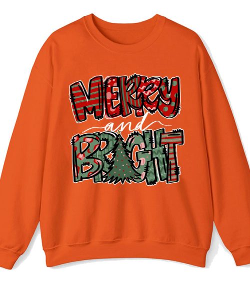 Merry And Bright Christmas Teacher Sweatshirt