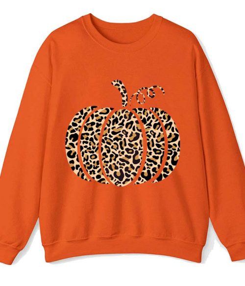 Leopard Pumpkin Teacher Sweatshirt