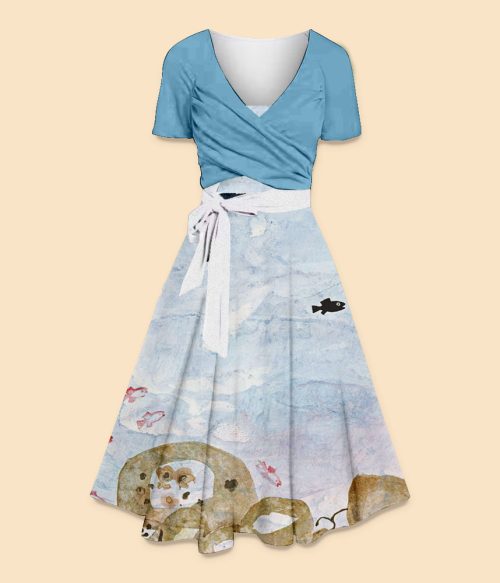 Swimmy The Little Black Fish Teacher Suspender Long Skirt Top Suit