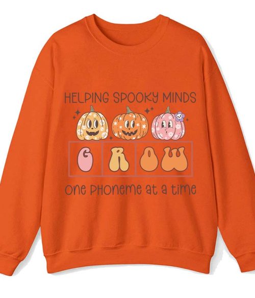 Helping Spooky Minds Grow Teacher Sweatshirt