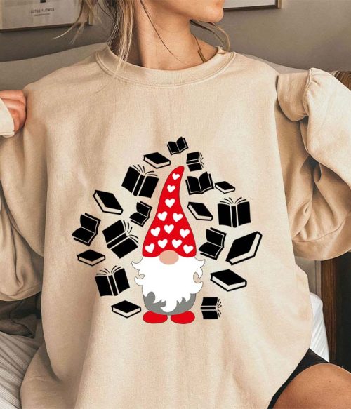 A Bookholic Gnomes Teacher Sweatshirt