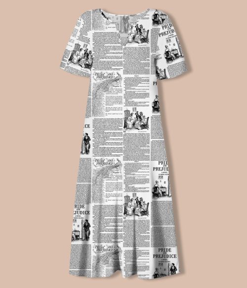 Pride And Prejudice Chapter Teacher V-Neck Long Dress