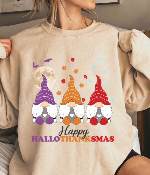 Happy Hallothanksmas Teacher Sweatshirt