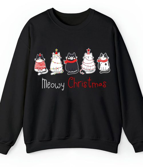 Meowy Christmas Teacher Sweatshirt