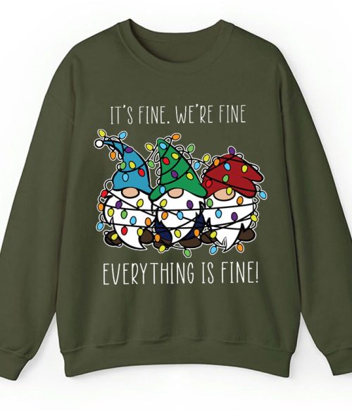 Everything Is Fine Teacher Sweatshirt