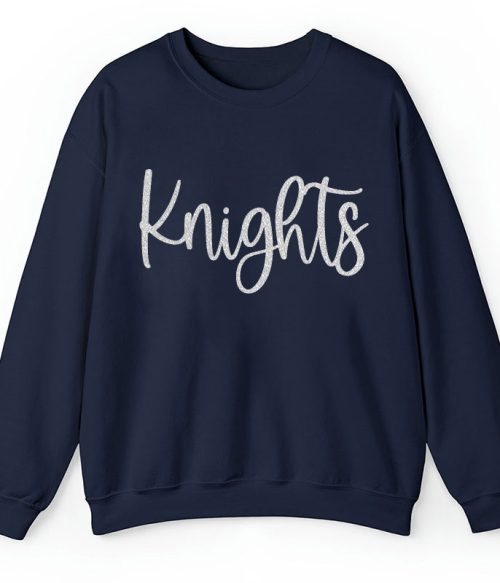 Personalized Glitter Font Mascot Teacher Sweatshirt