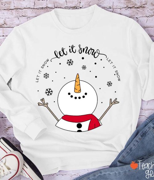 Let It Snow Teacher Long Sleeve T-Shirt