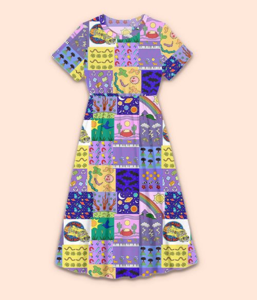 Take Chances Make Mistakes Get Messy Teacher Printed Dress