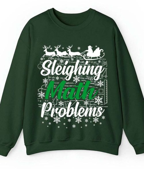 Sleighing Math Problems Teacher Sweatshirt