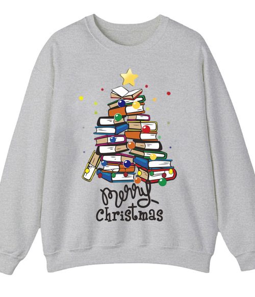 Merry Christmas Books Teacher Sweatshirt
