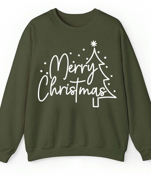 Merry Christmas Simple Christmas Teacher Sweatshirt
