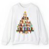 Book Christmas Tree Teacher Sweatshirt