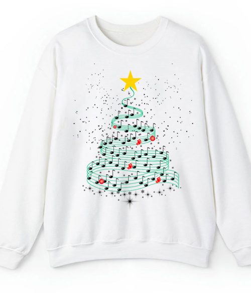 Music Note Christmas Tree Teacher Sweatshirt