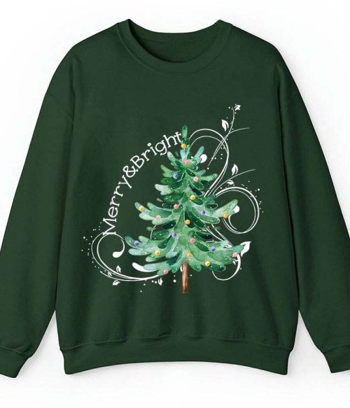 Merry And Bright Christmas Teacher Sweatshirt