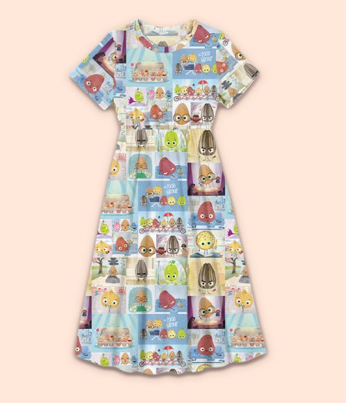 The Smart Cookie The Bad Seed Teacher Printed Dress