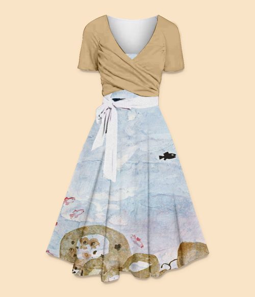 Swimmy The Little Black Fish Teacher Suspender Long Skirt Top Suit